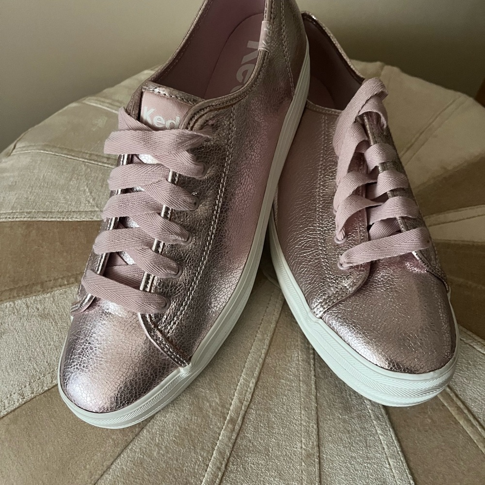 Keds Shimmering Rose Pink 🩷metallic Sneakers SZ 11
